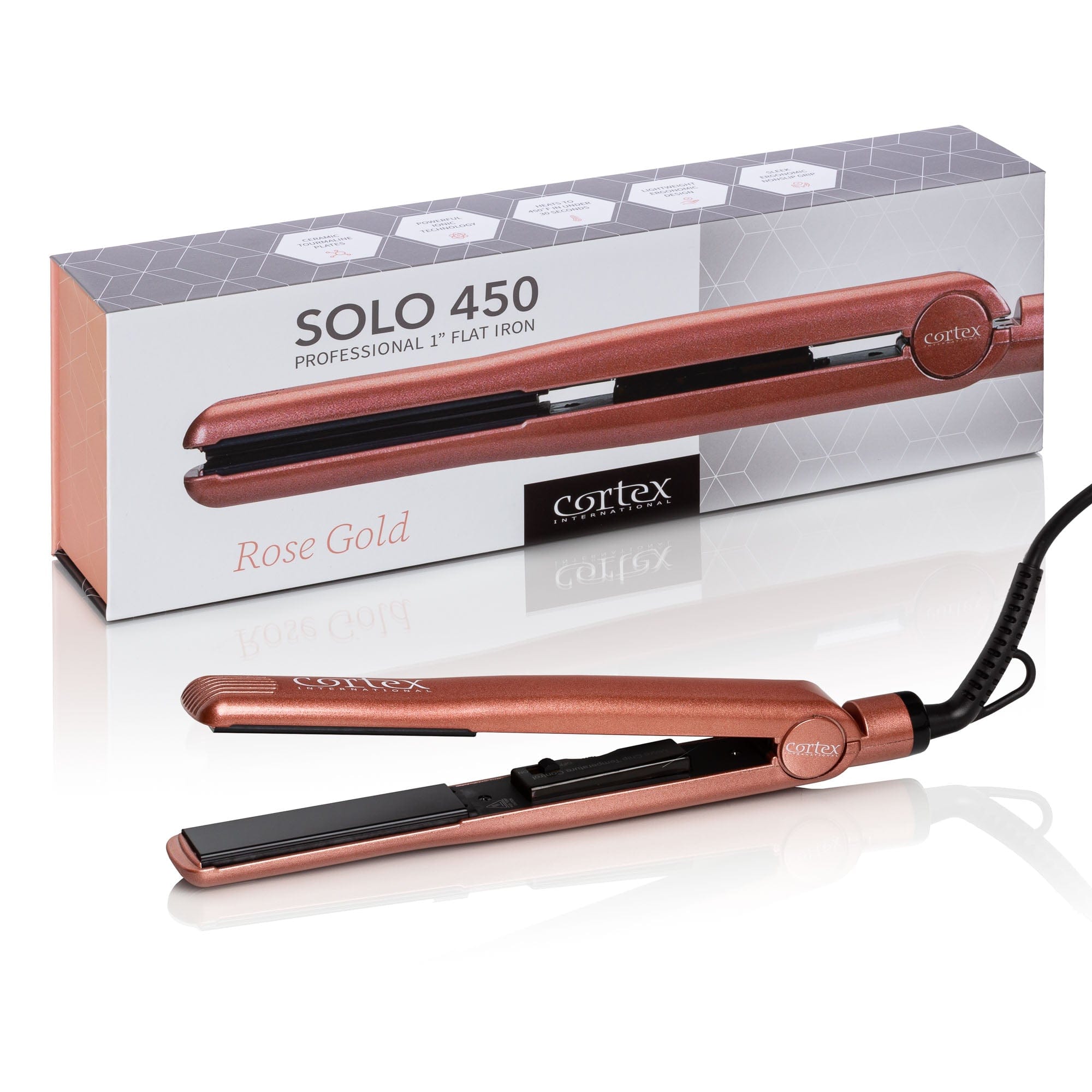 ヘアアイロン SOLEIL flat iron rose イタリア製 - ヘアアイロン