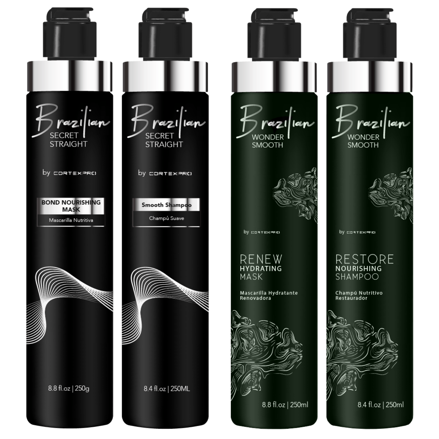 CortexPro Wonder Smooth & Secret Straight Hair Care Bundle