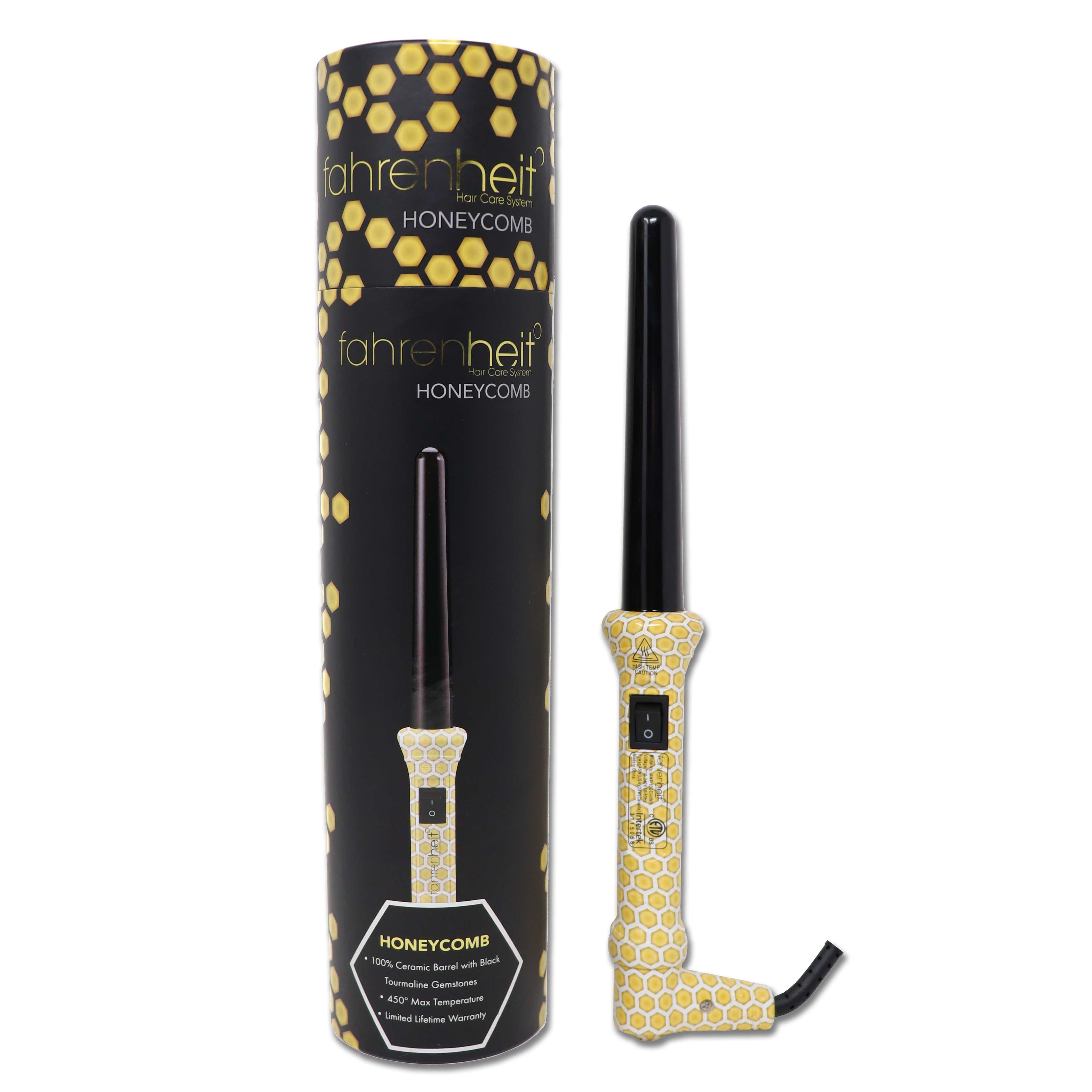 Fahrenheit° Honeycomb 1&quot; Curling Wand | Ceramic | Animal Print Collection