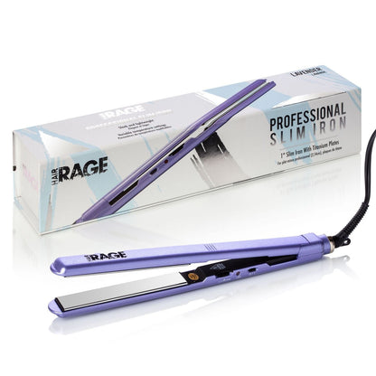Hair Rage 1&quot; Slim Series Titanium Flat Iron with Far Infrared Technology