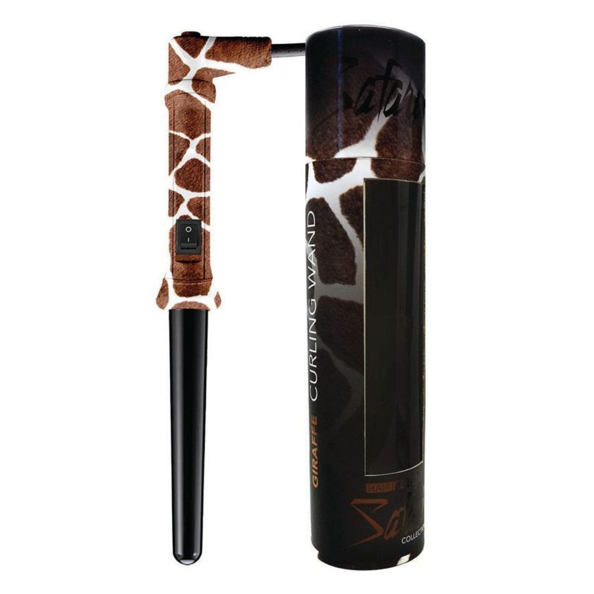 Hair Rage Giraffe Safari Collection 1" Tourmaline Infused Ceramic Barrel Curling Wand