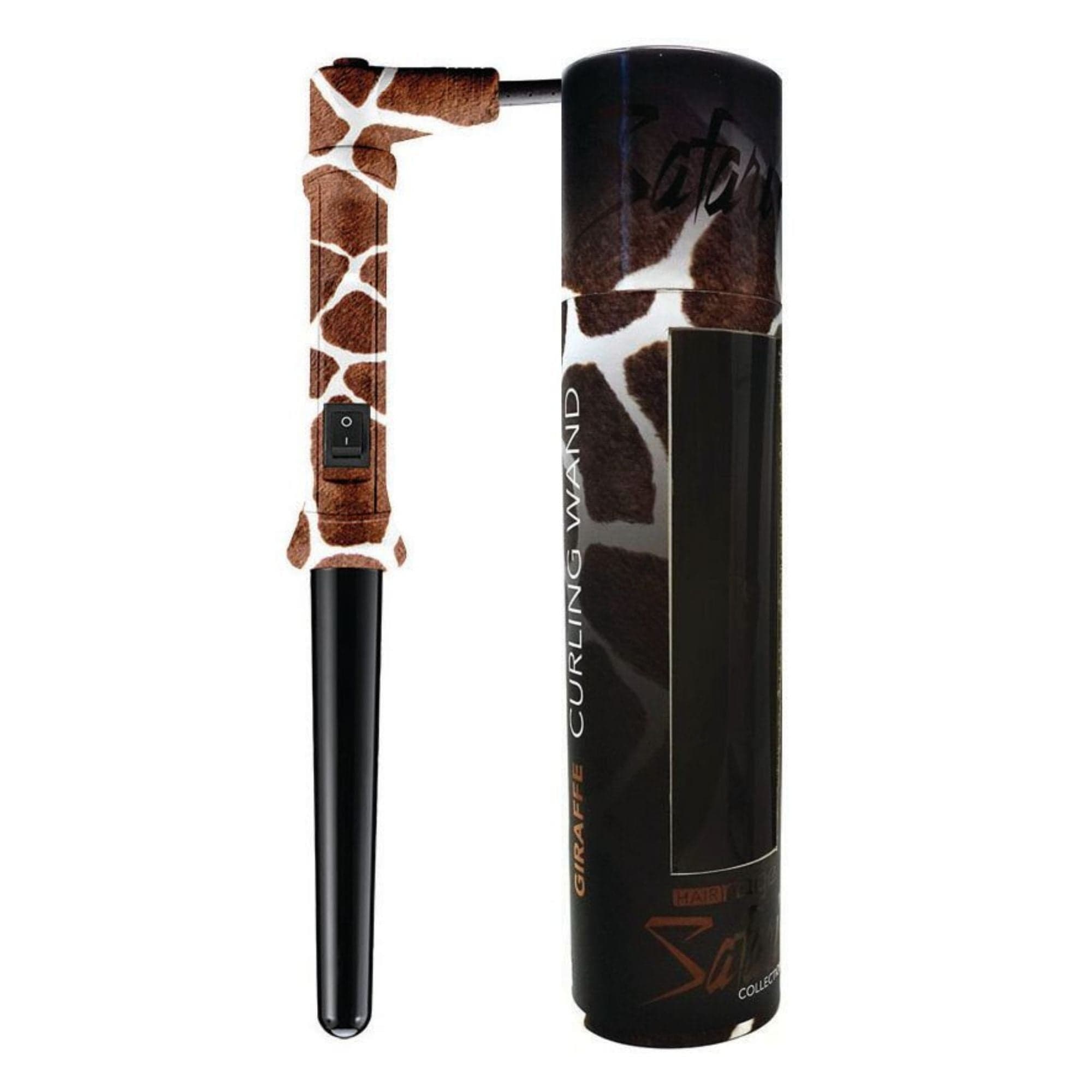 Hair Rage Giraffe Safari Collection 1" Tourmaline Infused Ceramic Barrel Curling Wand