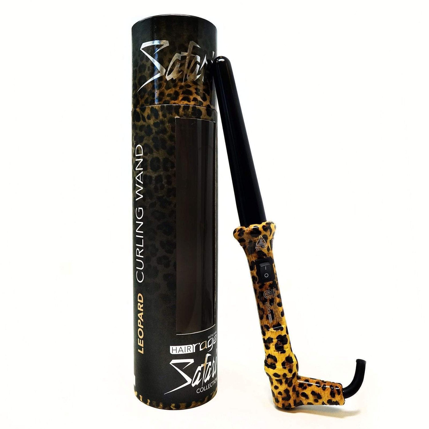 Hair Rage Leopard 1&quot; Curling Wand | Ceramic | Animal Print Collection