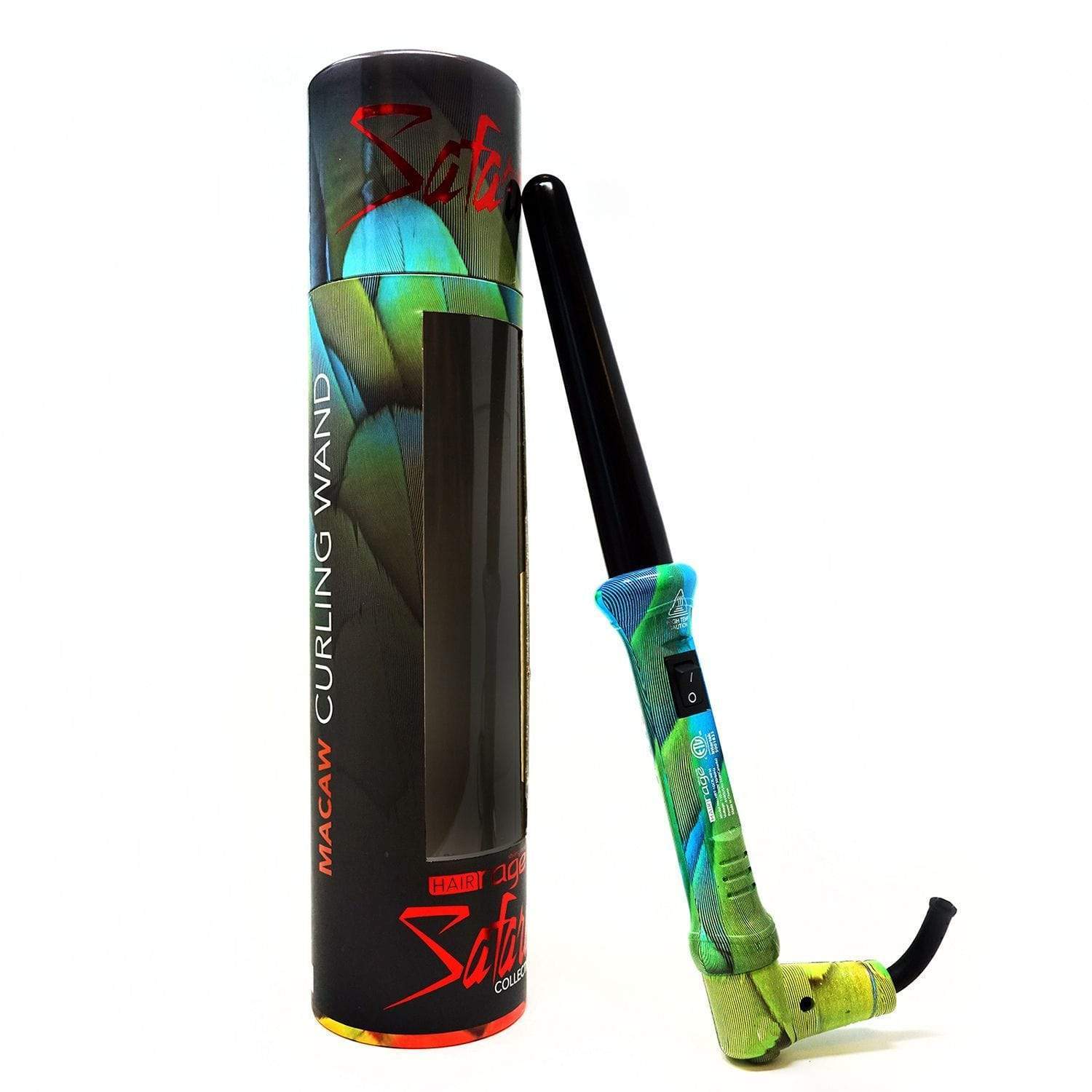 Hair Rage Macaw 1" Curling Wand | Ceramic | Animal Print Collection