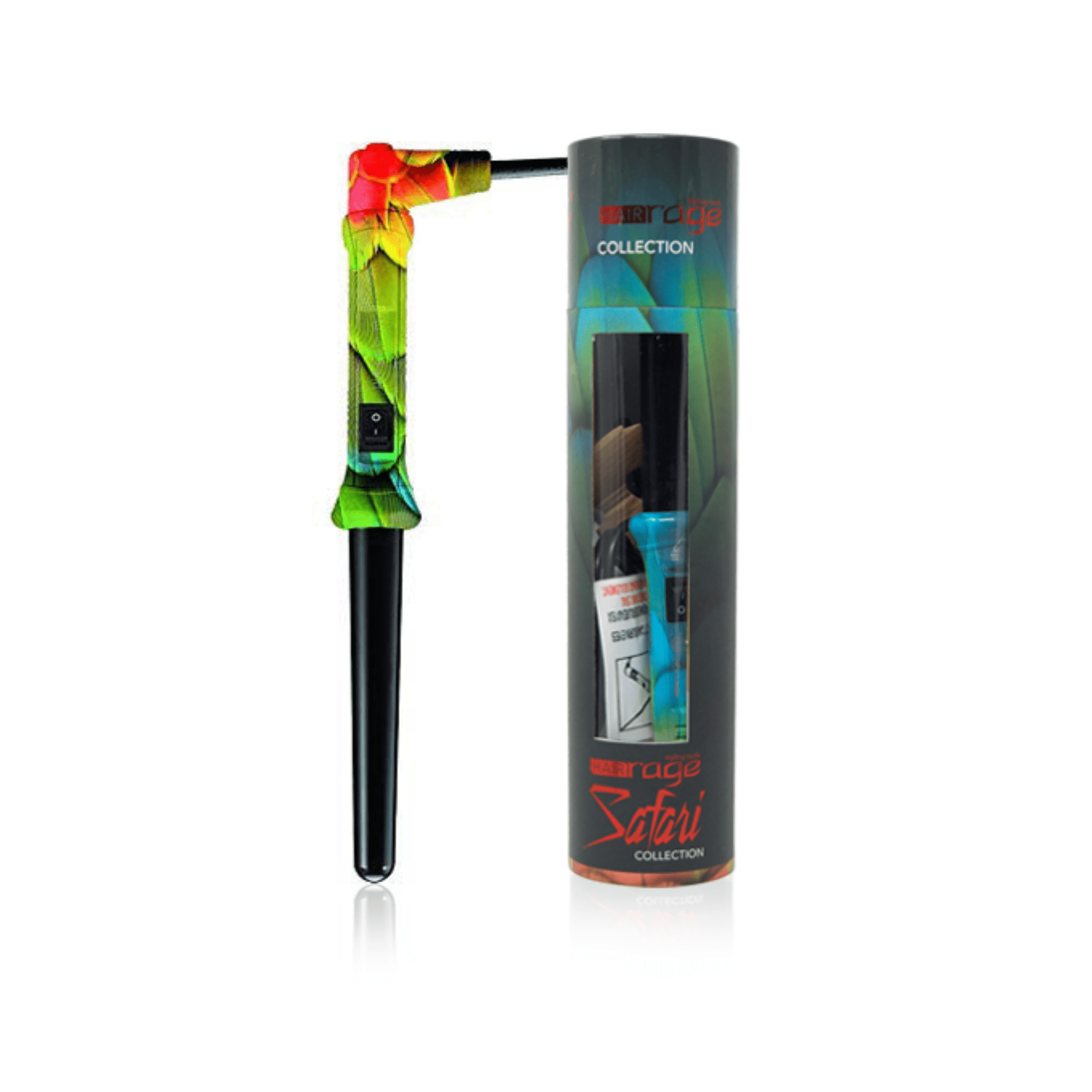 Hair Rage Safari Collection 1" Tourmaline Infused Ceramic Barrel Curling Wand