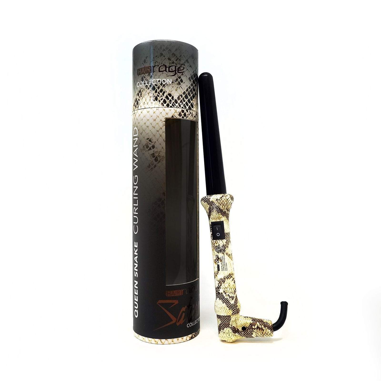 Hair Rage White Snake 1" Curling Wand | Ceramic | Animal Print Collection