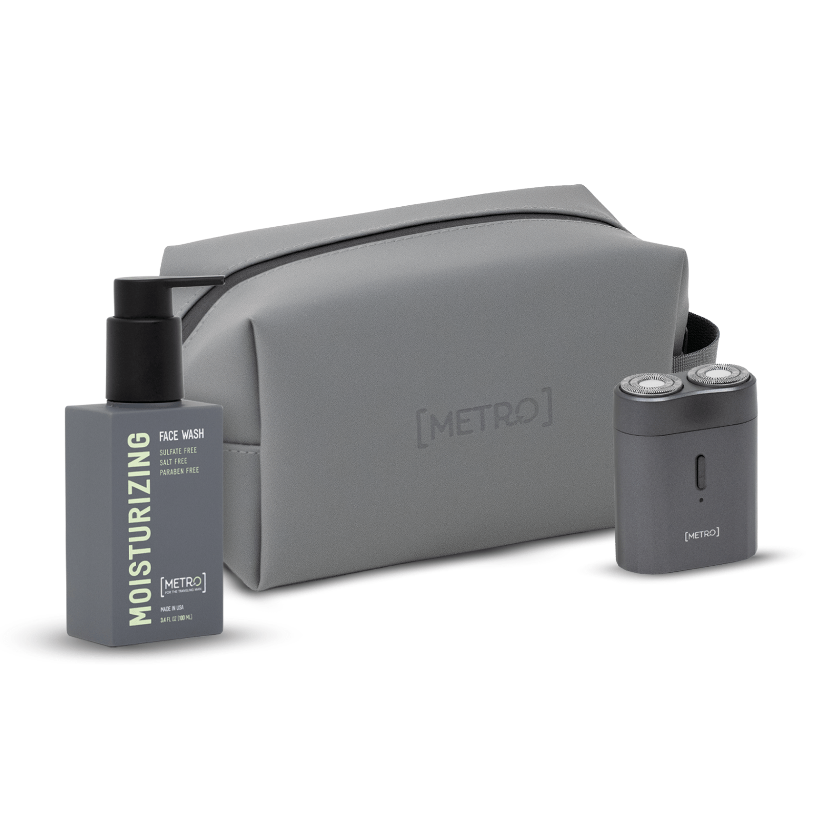 MetroMan MetroMan 100ML Moisturizing Face Wash &amp; Pilot Waterproof USB Electric Shaver Bundle | Bag Included