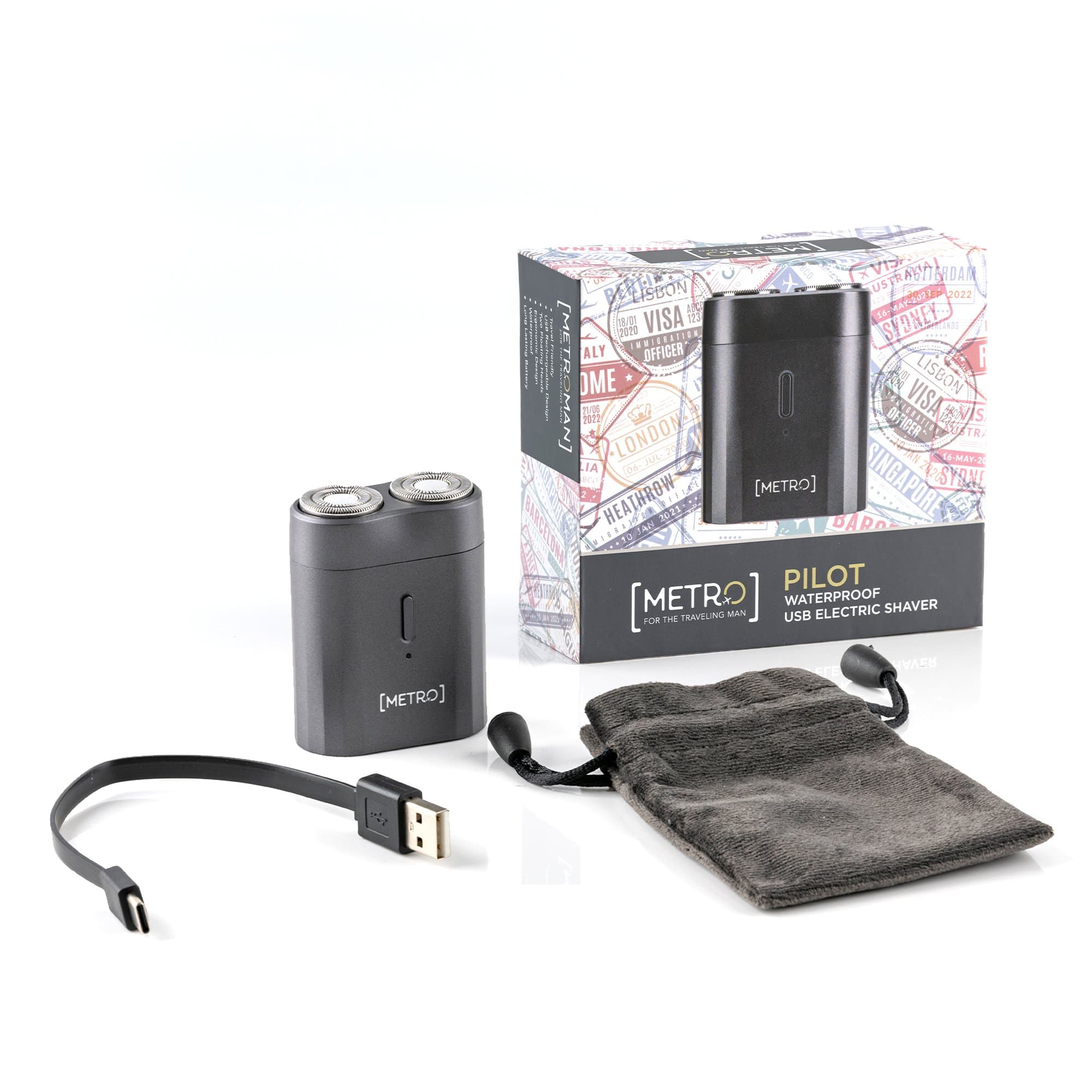 MetroMan Pilot Waterproof USB Electric Shaver